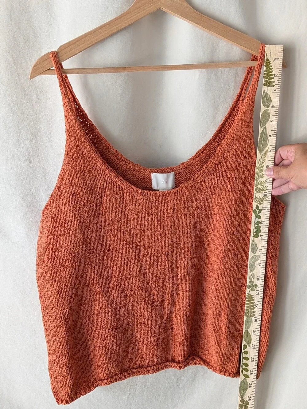Rust Orange Knit Tank Top - Sleeveless Women's Top NWT